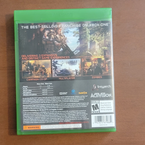 Used Microsoft XBOX ONE Call of Duty Black Ops III COD w/Nuketown Bonus Map - Picture 2 of 6